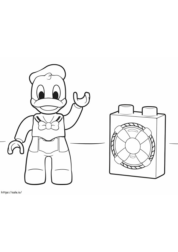 Donald Duck Lego Duplo Free Mp3 Download coloring page