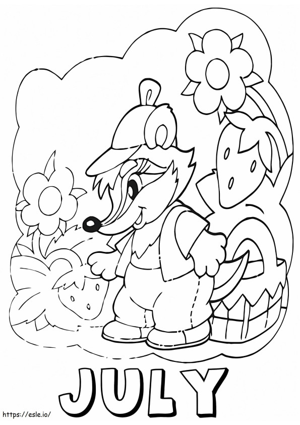 July 4 coloring page