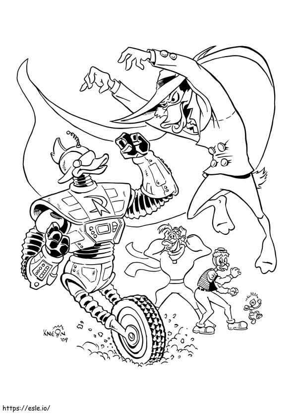 Darkwing Duck Action coloring page
