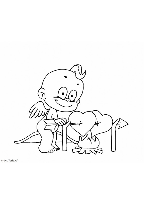 And Cupid Winni Windel coloring page