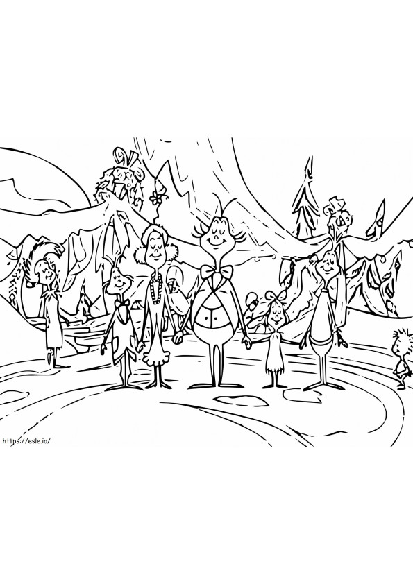 Whoville Characters coloring page