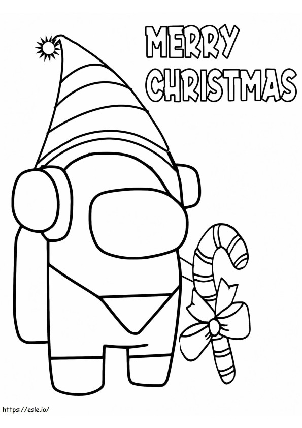 Among Us Merry Christmas Coloring 15 coloring page