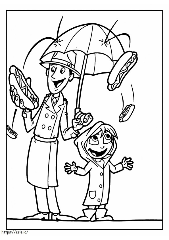 Cloudy With A Chance Of Meatballs 6 coloring page