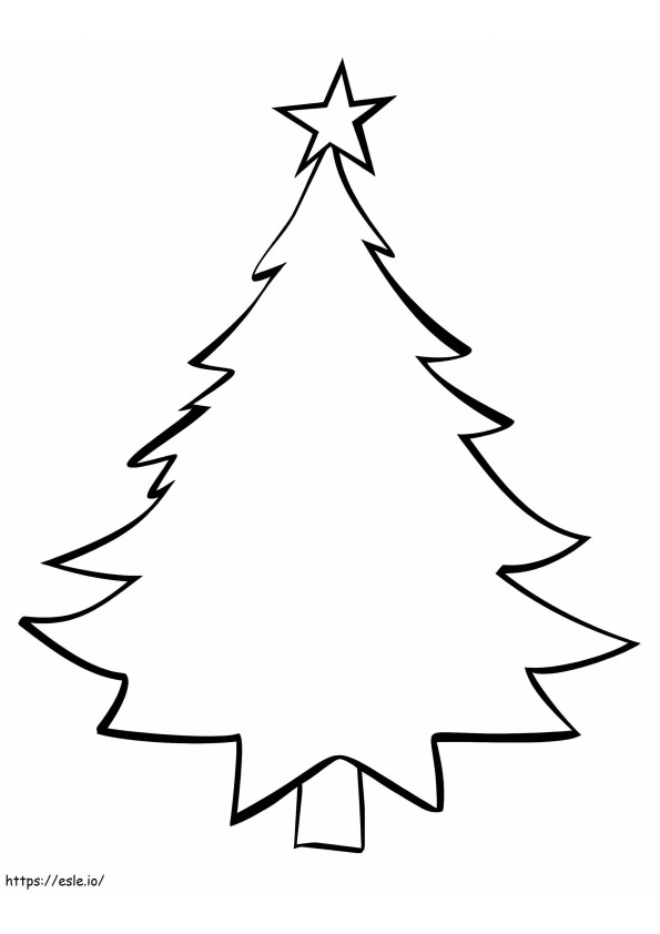 Easy Christmas Tree coloring page