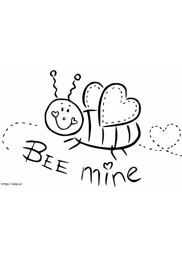 Bee Mine coloring page