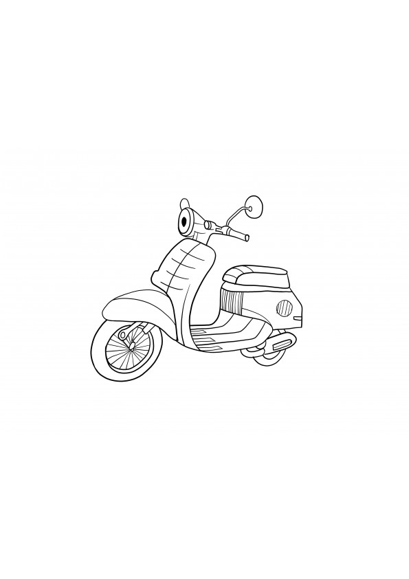 moped to print and color free