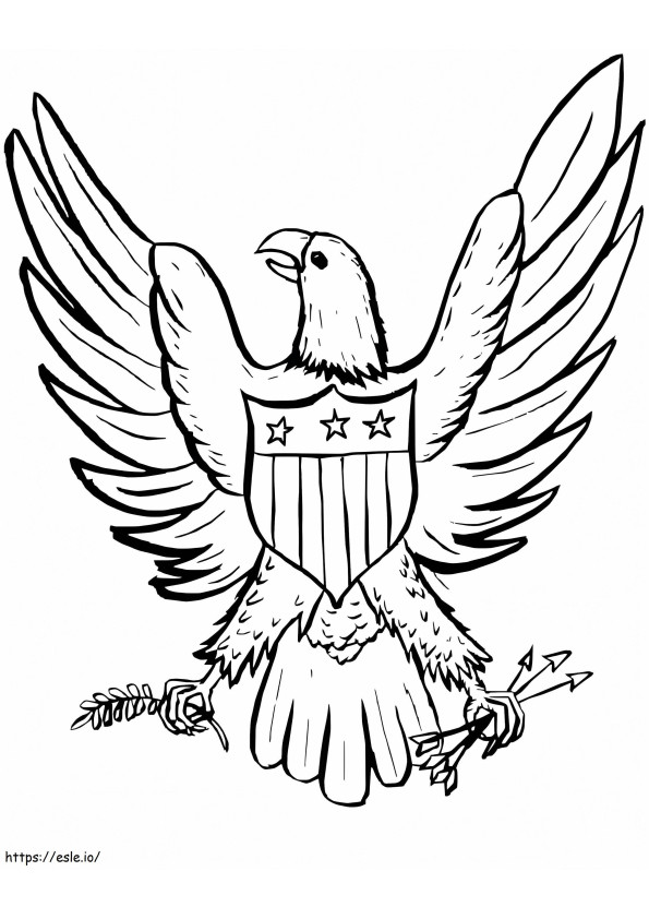 Flag Eagle coloring page