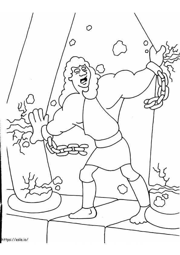 Sampson Strength coloring page