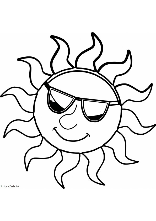 Cool Sun coloring page