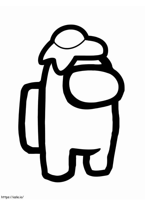 Among Us Egg Hat coloring page