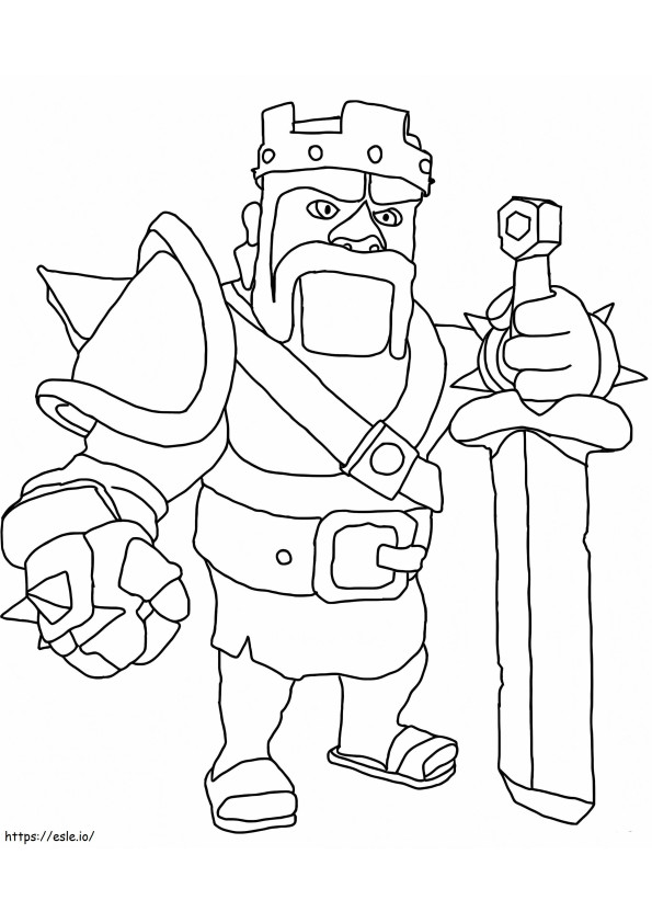 Barbarian King coloring page