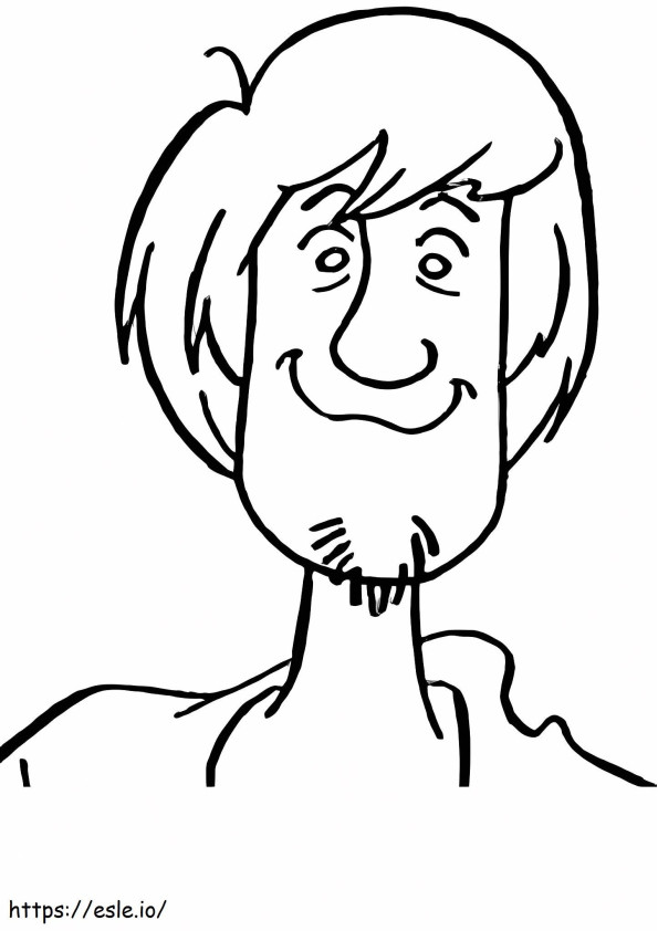 Shaggy Face Smiling coloring page