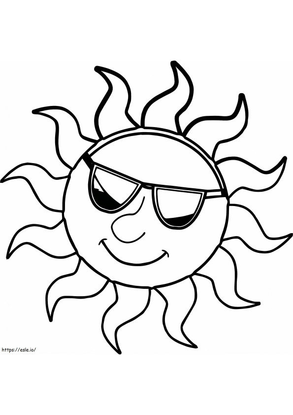 Nice Sun coloring page