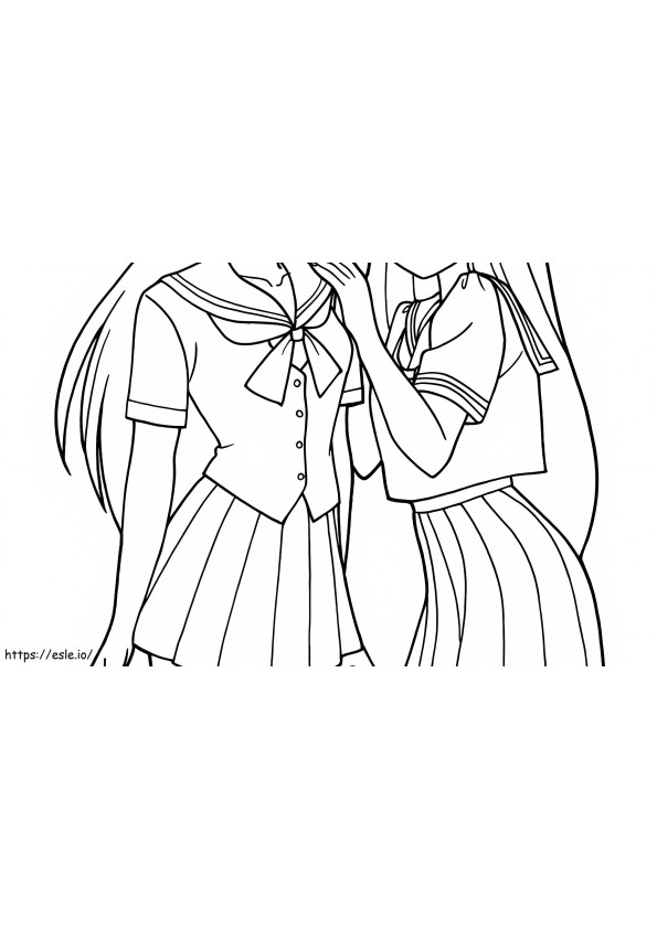 Body Two Anime Girl coloring page