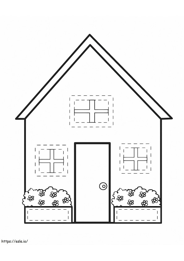 Pretty House coloring page