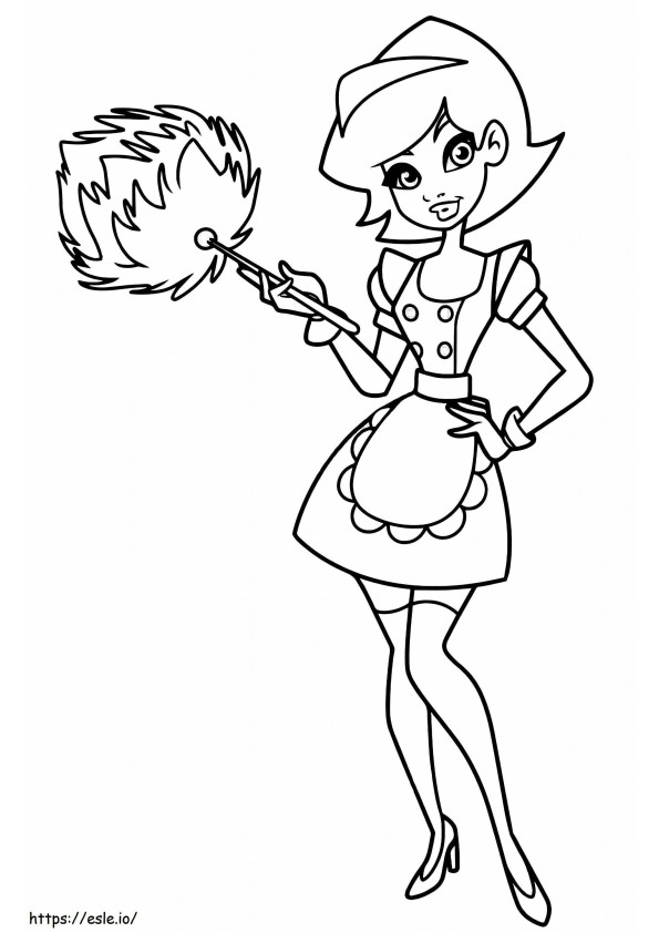 Maid 6 coloring page