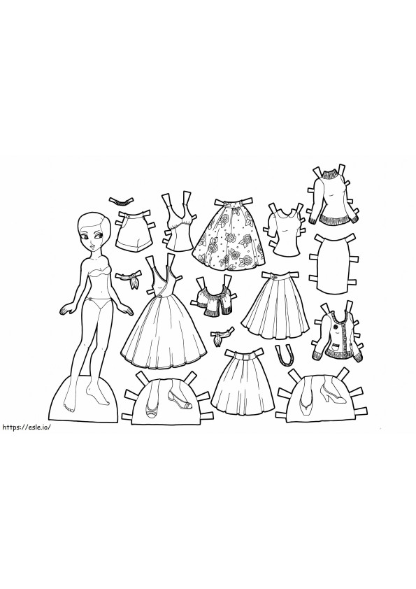 Paper Dolls 18 coloring page