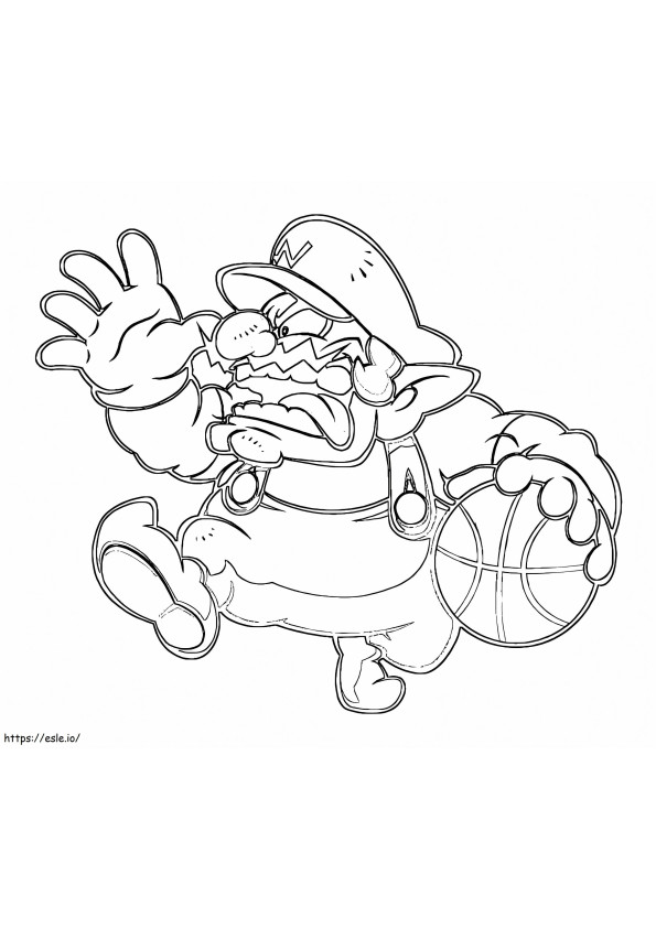 Wario With A Ball coloring page