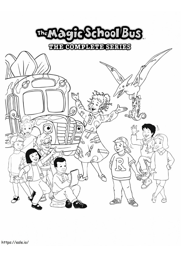 Magic School Bus coloring page