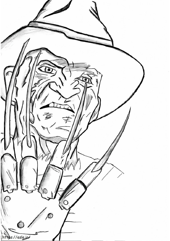 Freddy Krueger 7 coloring page