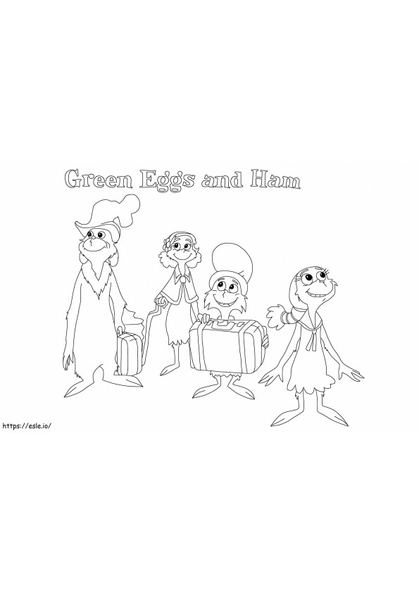 Green Eggs And Ham 3 coloring page