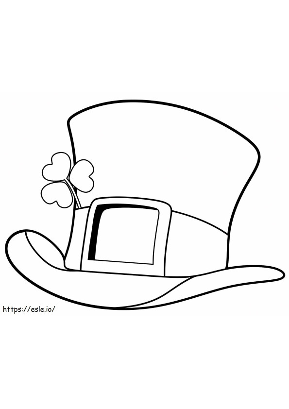 1526981136 St Patrick Day Top Hat coloring page