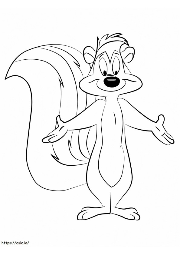 Pepe Le Pew From Looney Tunes coloring page
