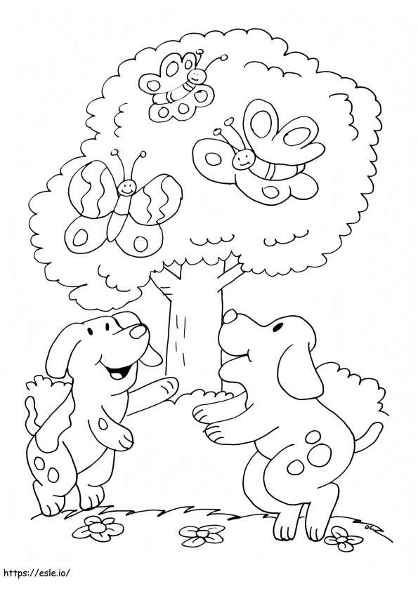 Pet Dogs coloring page