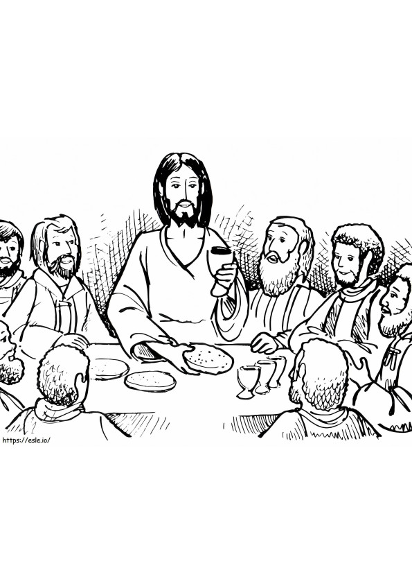 Bible Last Supper coloring page