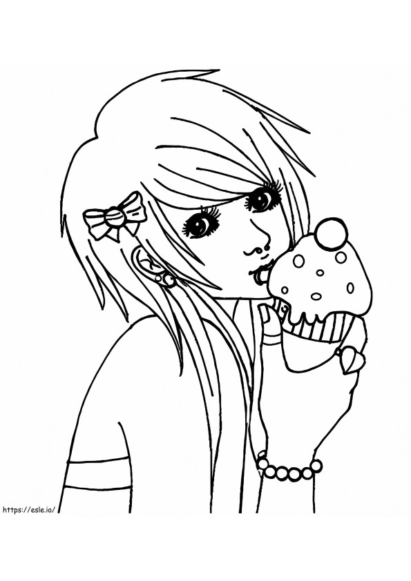 Emo Anime coloring page