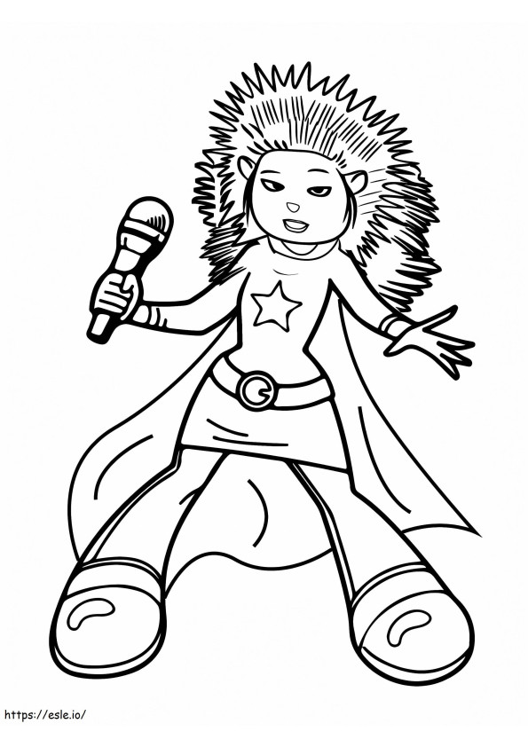 Super Star Ash From Sing coloring page