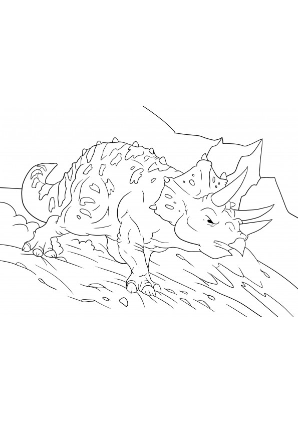 Angry triceratops downloading and free printing