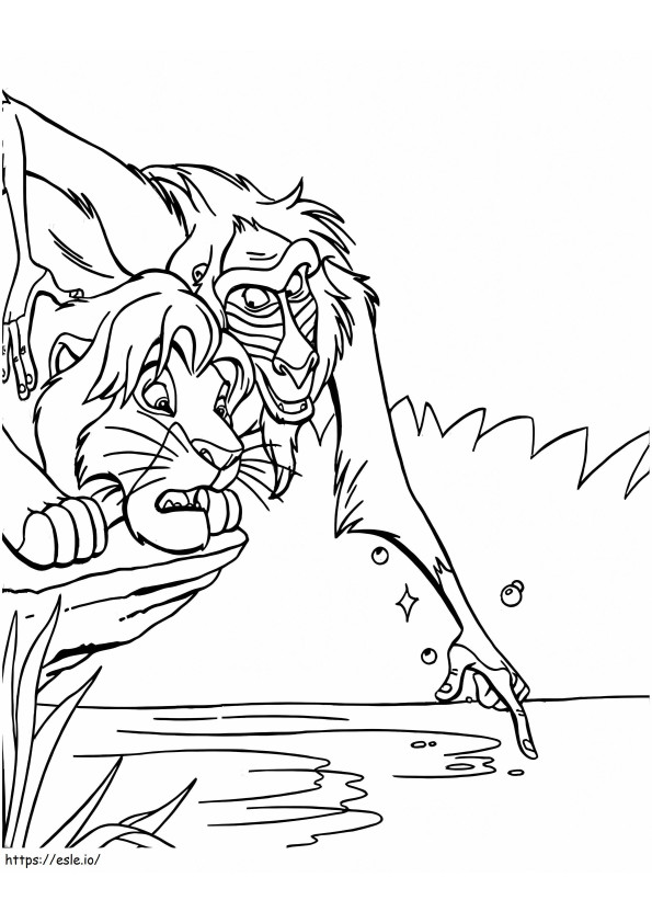 Friend And Lion coloring page