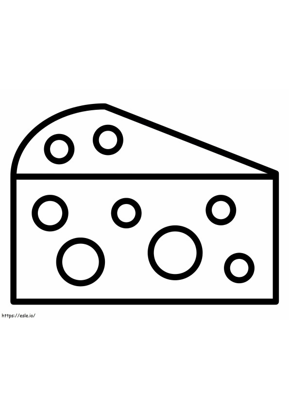 Simple Cheese coloring page