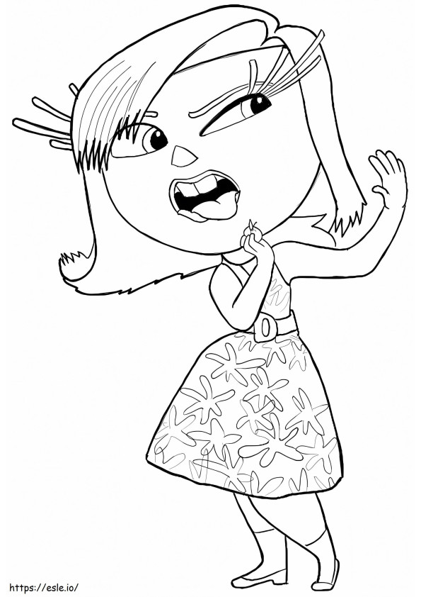 Inside Out Disgust coloring page