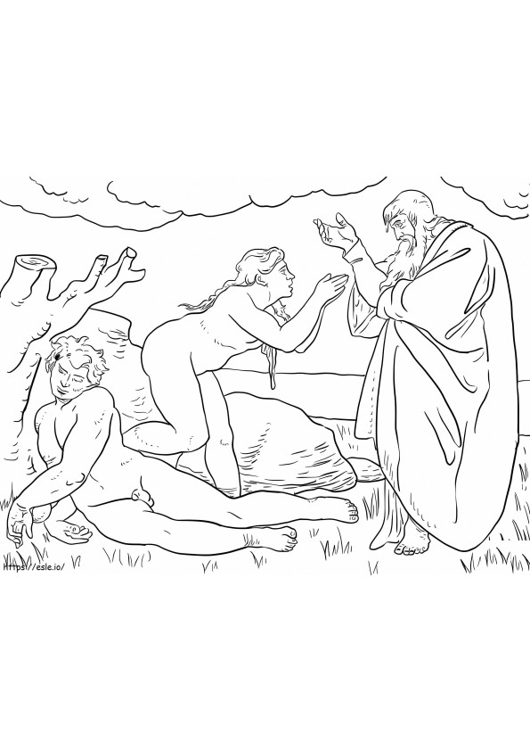 The Creation Of Eve coloring page