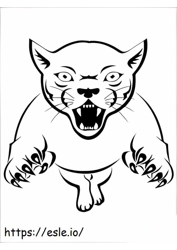 Panther Leap coloring page