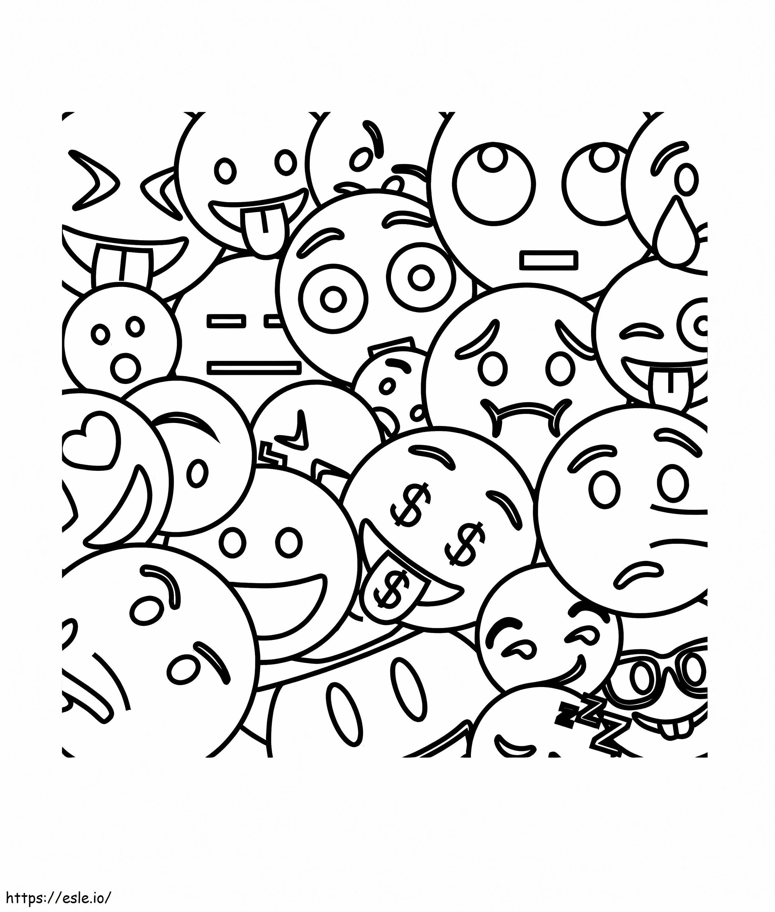 Free Printable Emojis Coloring Page