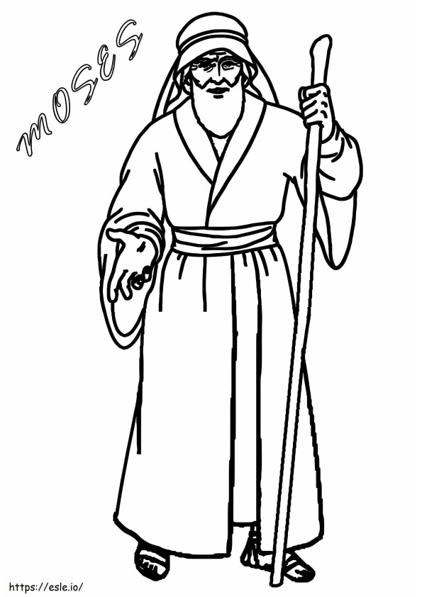 Moses To Color coloring page