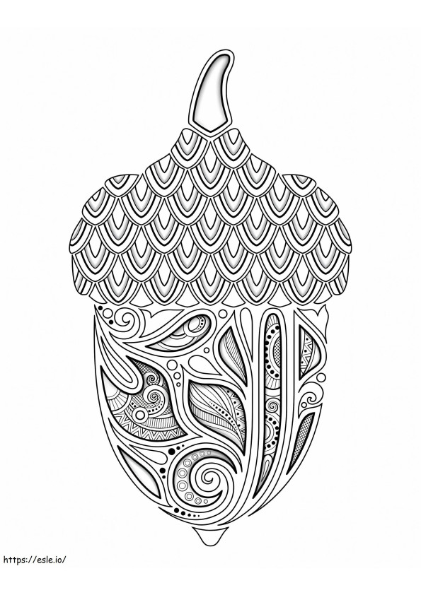 Hard Acorn coloring page