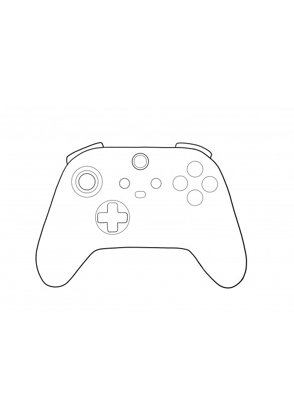 X-box controller print and free coloring sheet