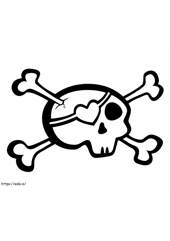 Emo Skull coloring page
