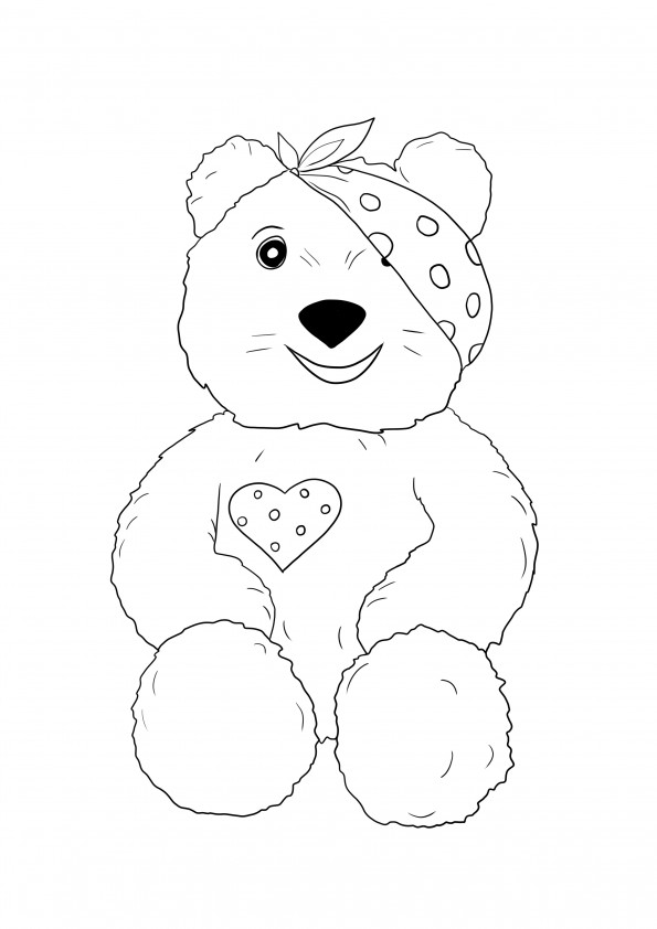 Pudsey bear free printable for kids of all ages