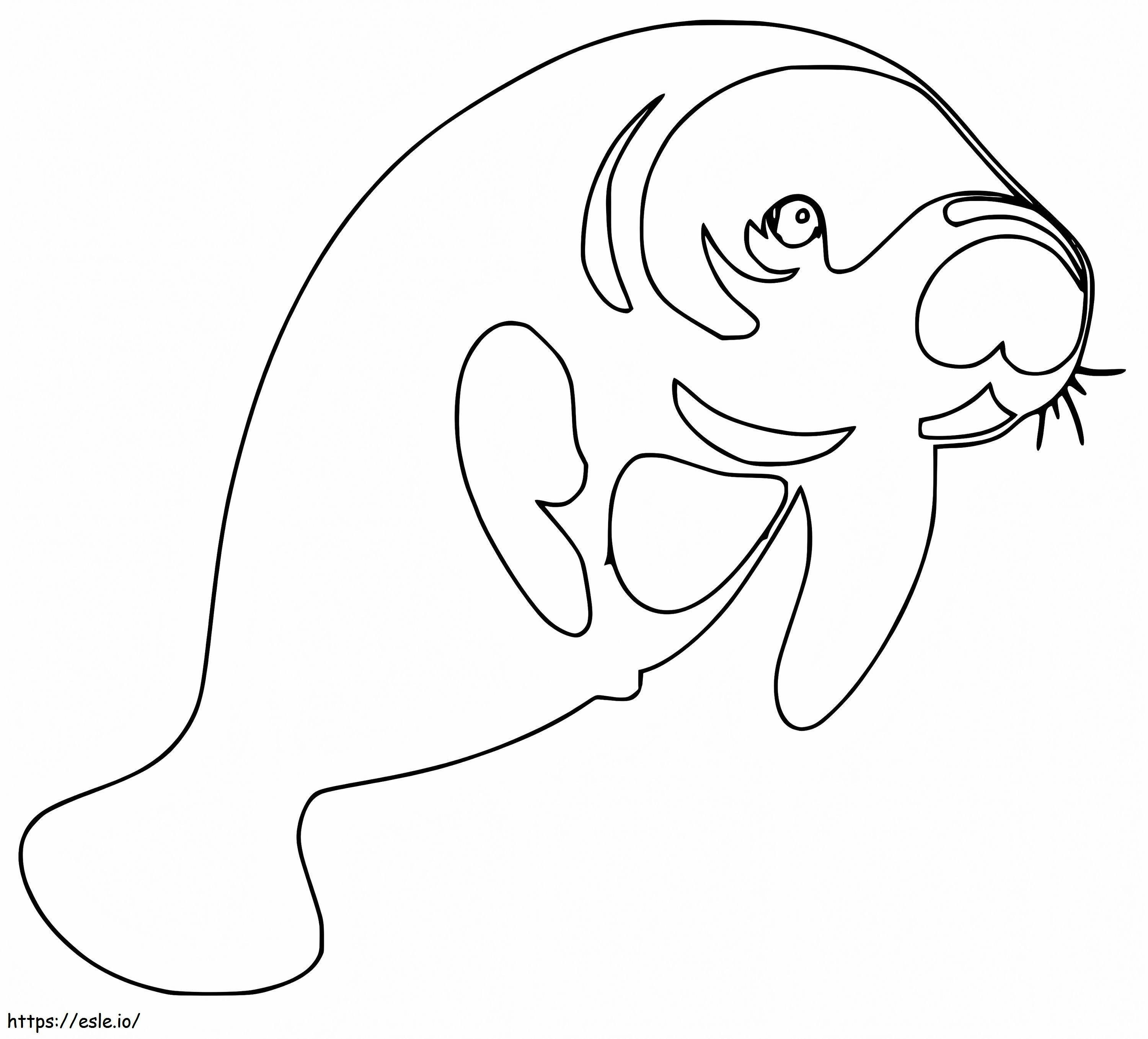 Manatee 3 coloring page