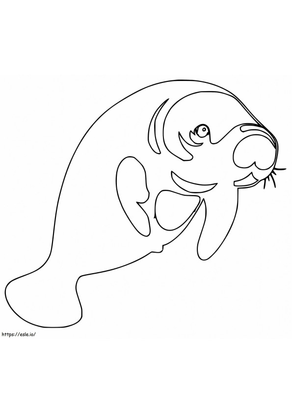 Manatee 3 coloring page