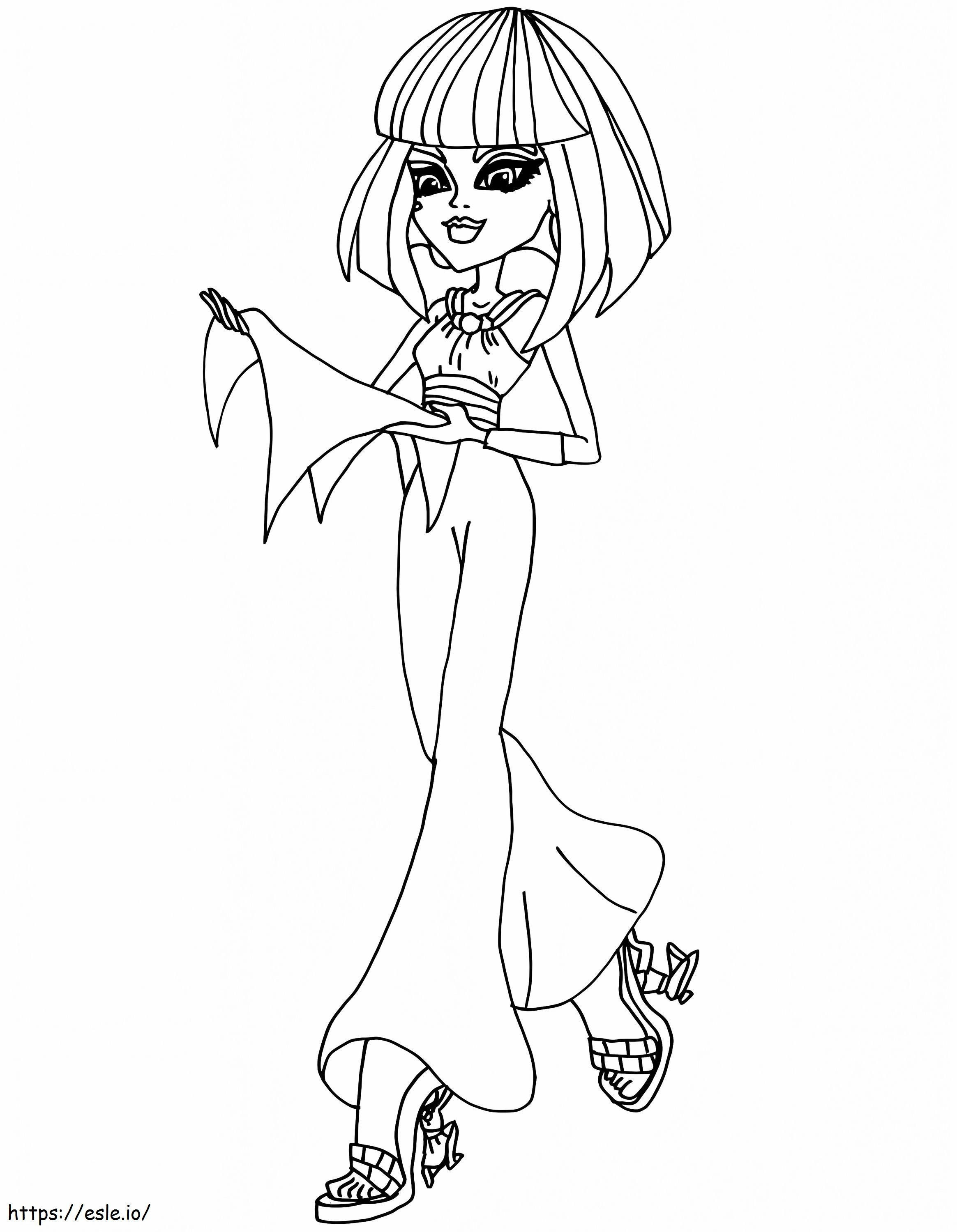 Cleo De Nile Monster High School coloring page