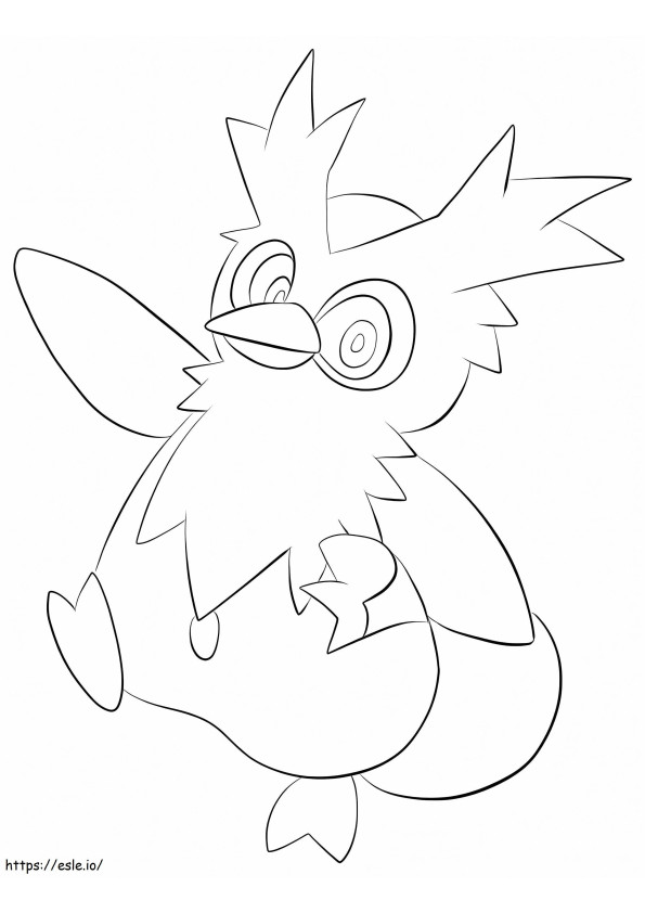 Lovely Delibird Pokemon coloring page