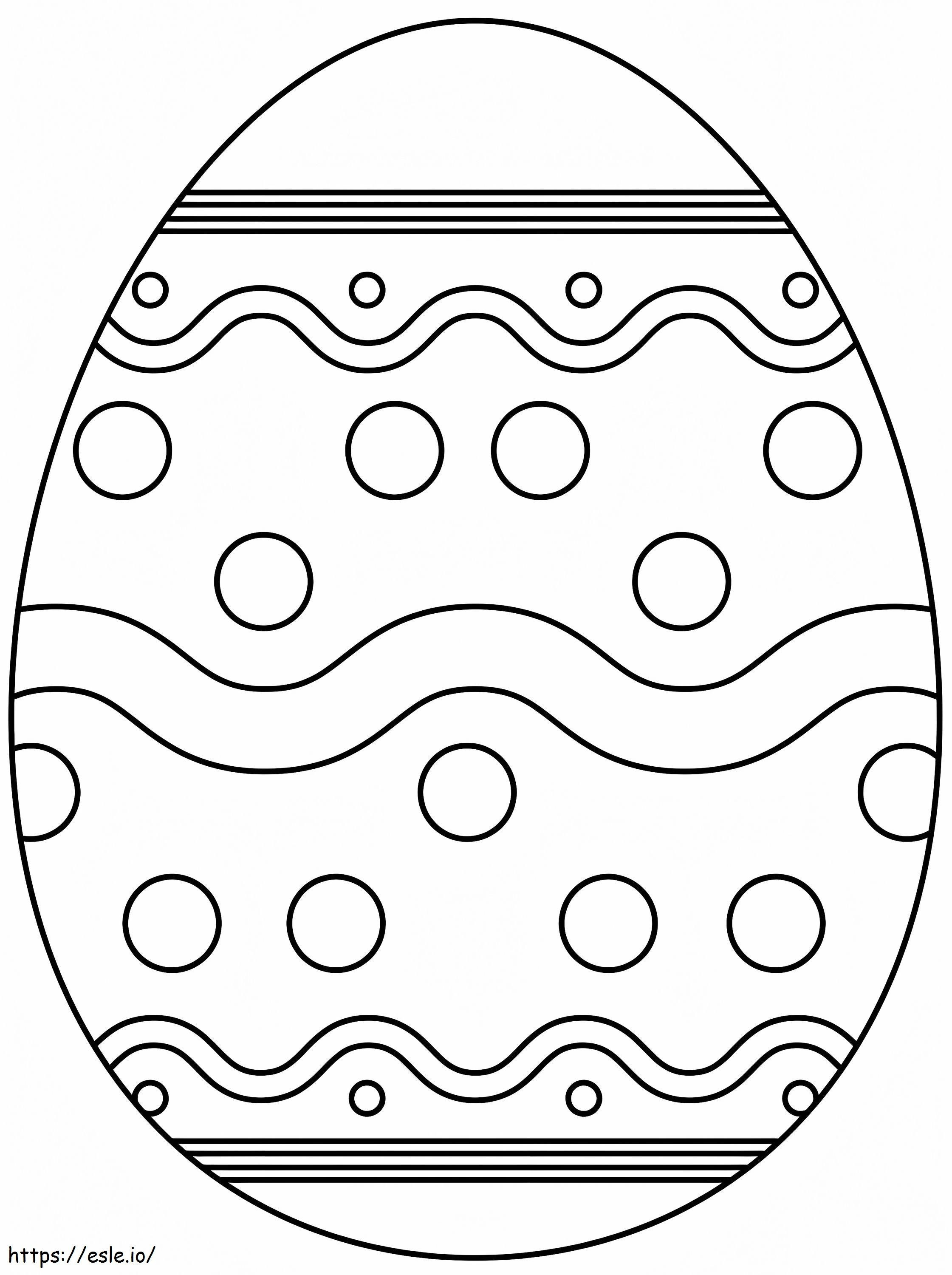 Uovo di Pasqua carino 5 da colorare