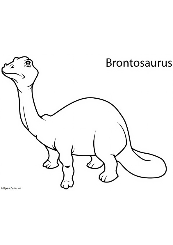 Brontosaurus 3 Gambar Mewarnai