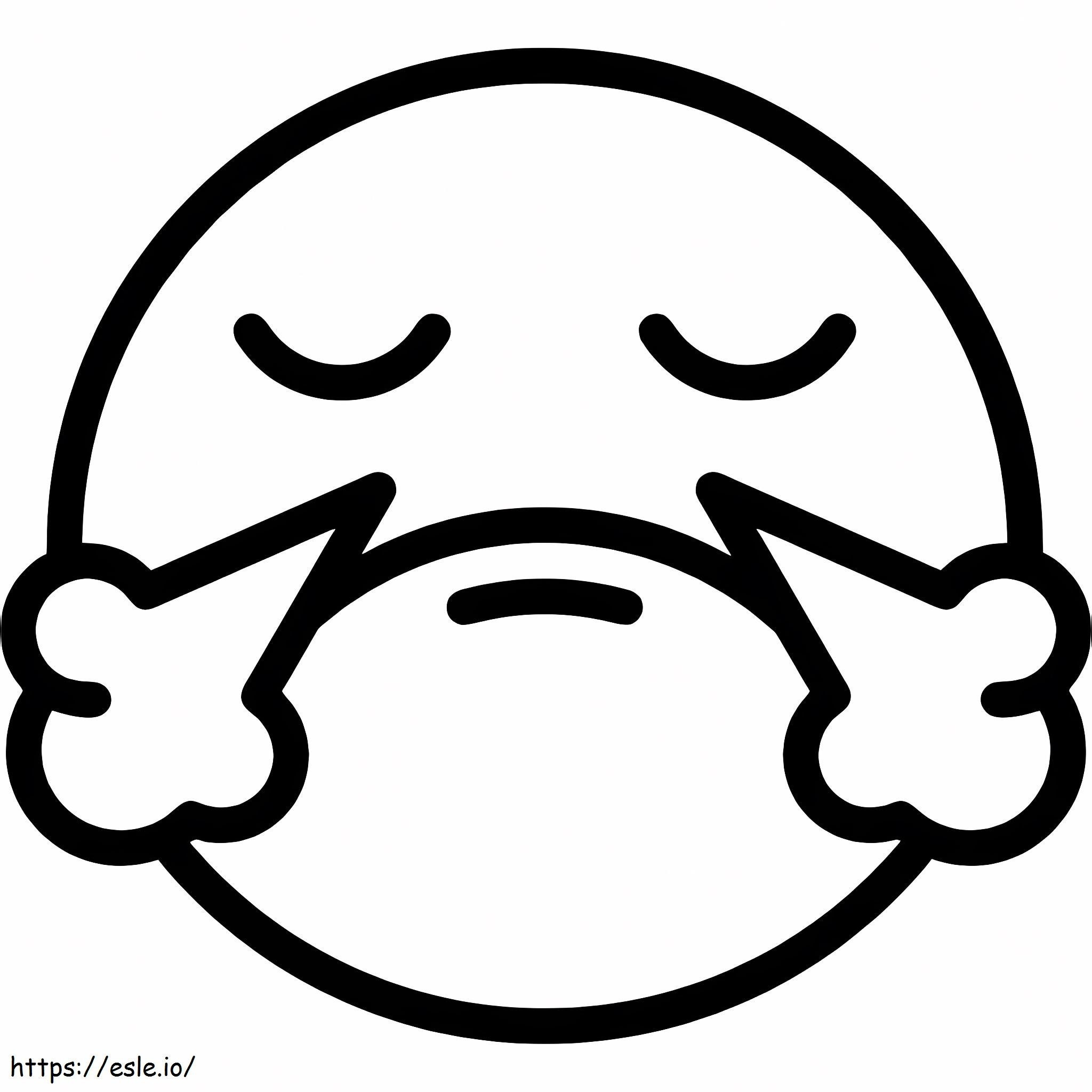 Seufz-Emoji ausmalbilder